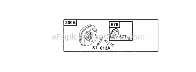 Muffler Group Diagram and Parts List for 134202-1114-E1  Briggs and Stratton Engine